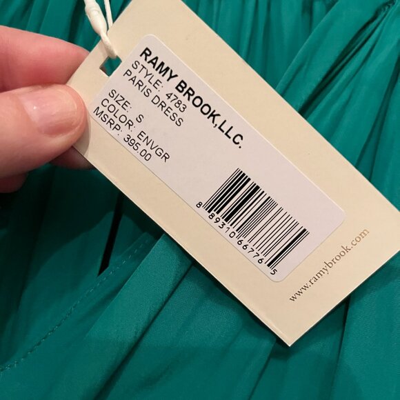 ✨ Ramy Brook Paris Dress – NWT Green‎ Drop Waist Dress (Size Small) – Style 4783 - Picture 8 of 10